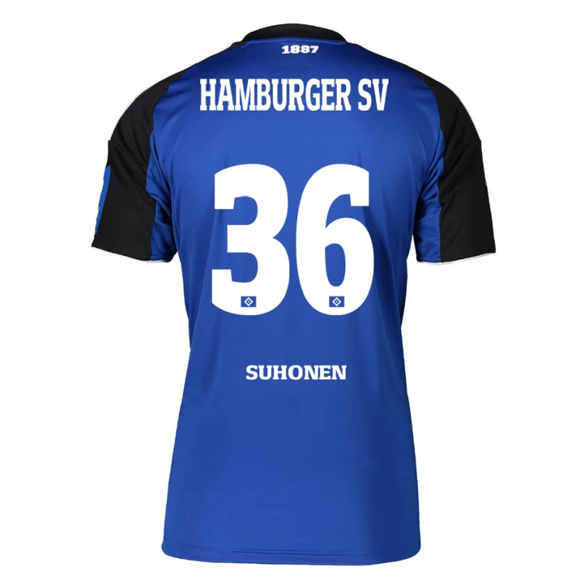 Danxen Enfant Maillot Anssi Suhonen #36 Bleu Noir Tenues Extérieur 2025/26 T-Shirt