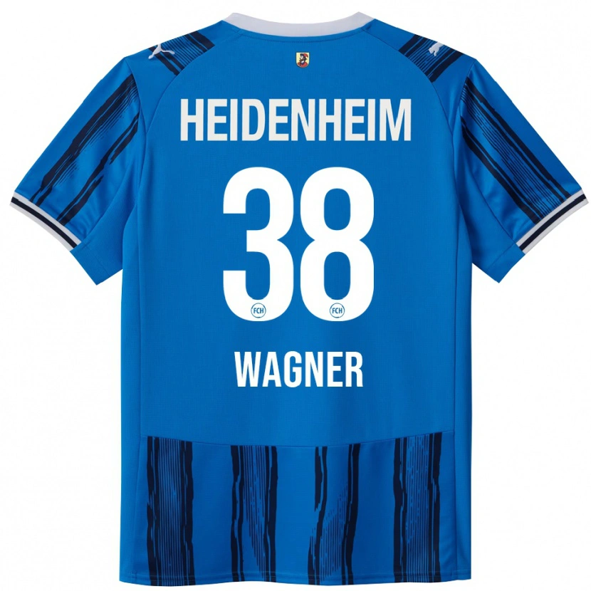 Danxen Enfant Maillot Yannik Wagner #38 Bleu Marine Tenues Extérieur 2025/26 T-Shirt