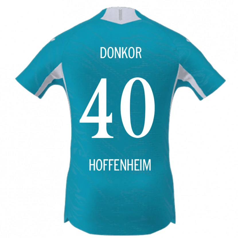 Danxen Enfant Maillot Denis Donkor #40 Bleu Ciel Tenues Extérieur 2025/26 T-Shirt