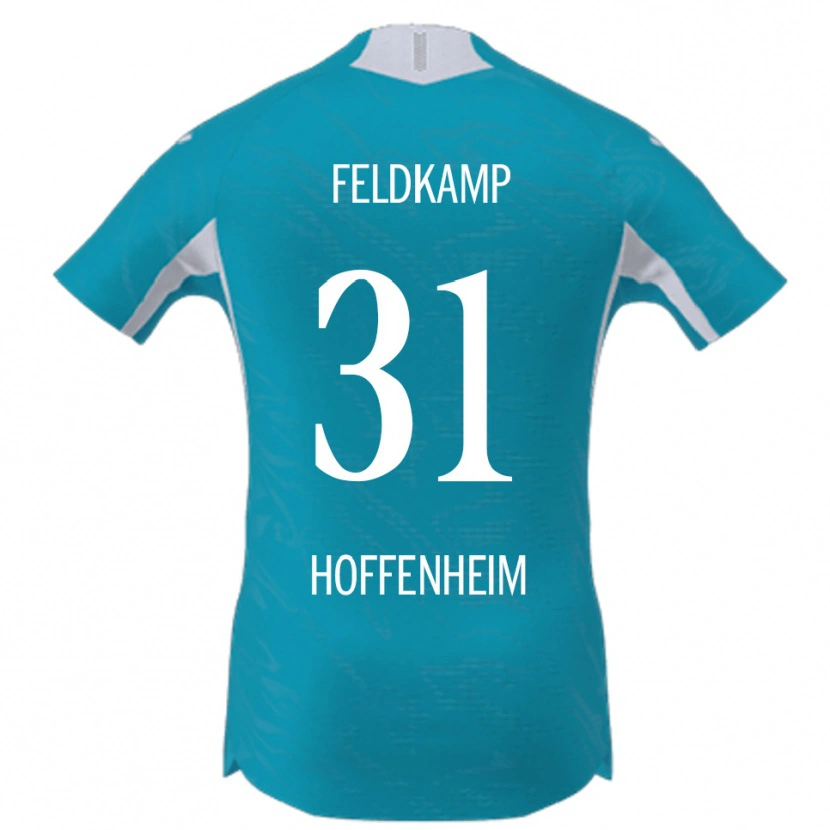 Danxen Enfant Maillot Jana Feldkamp #31 Bleu Ciel Tenues Extérieur 2025/26 T-Shirt