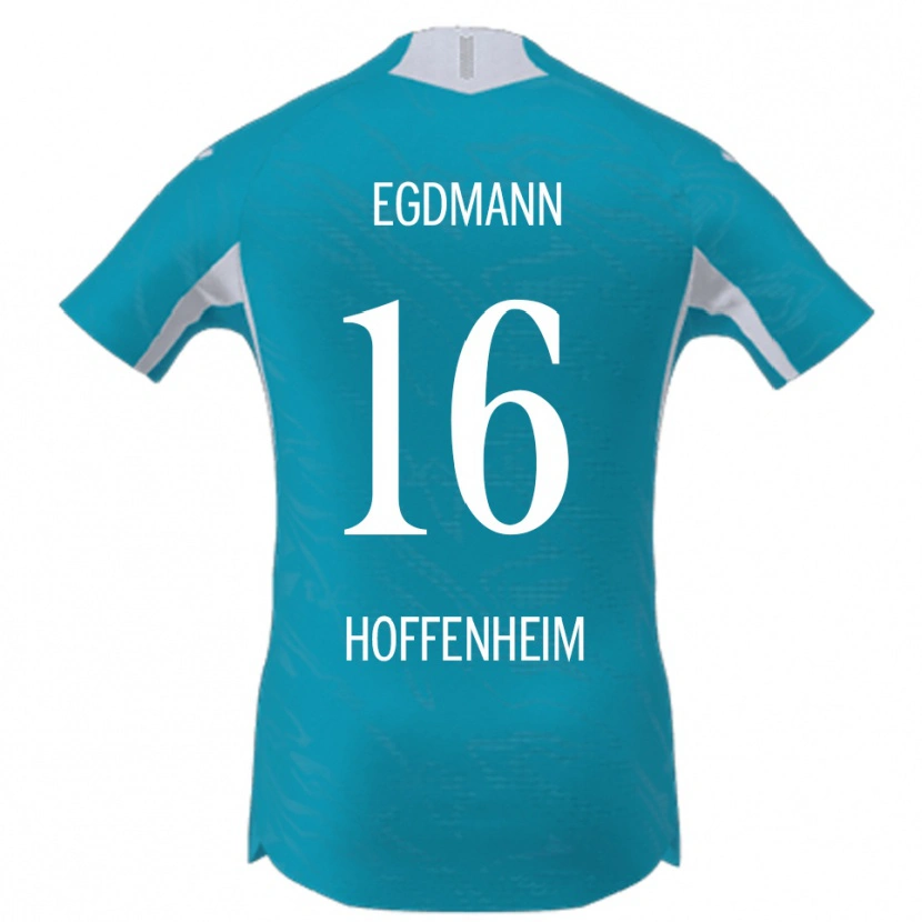 Danxen Enfant Maillot Mika Egdmann #16 Bleu Ciel Tenues Extérieur 2025/26 T-Shirt