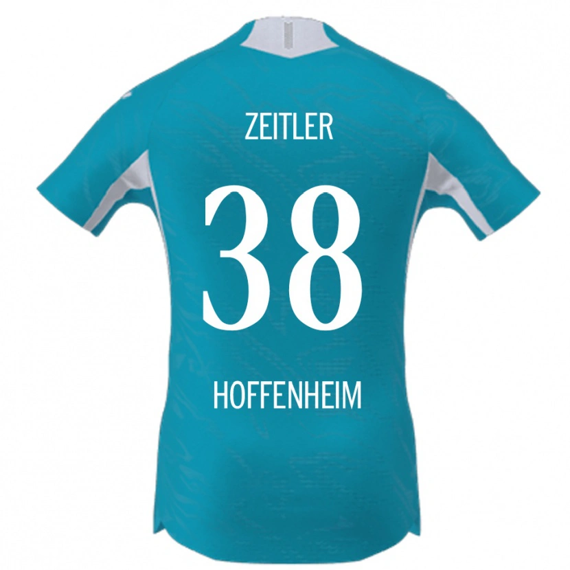 Danxen Enfant Maillot Deniz Zeitler #38 Bleu Ciel Tenues Extérieur 2025/26 T-Shirt