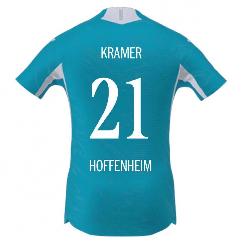 Danxen Enfant Maillot Emil Kramer #21 Bleu Ciel Tenues Extérieur 2025/26 T-Shirt