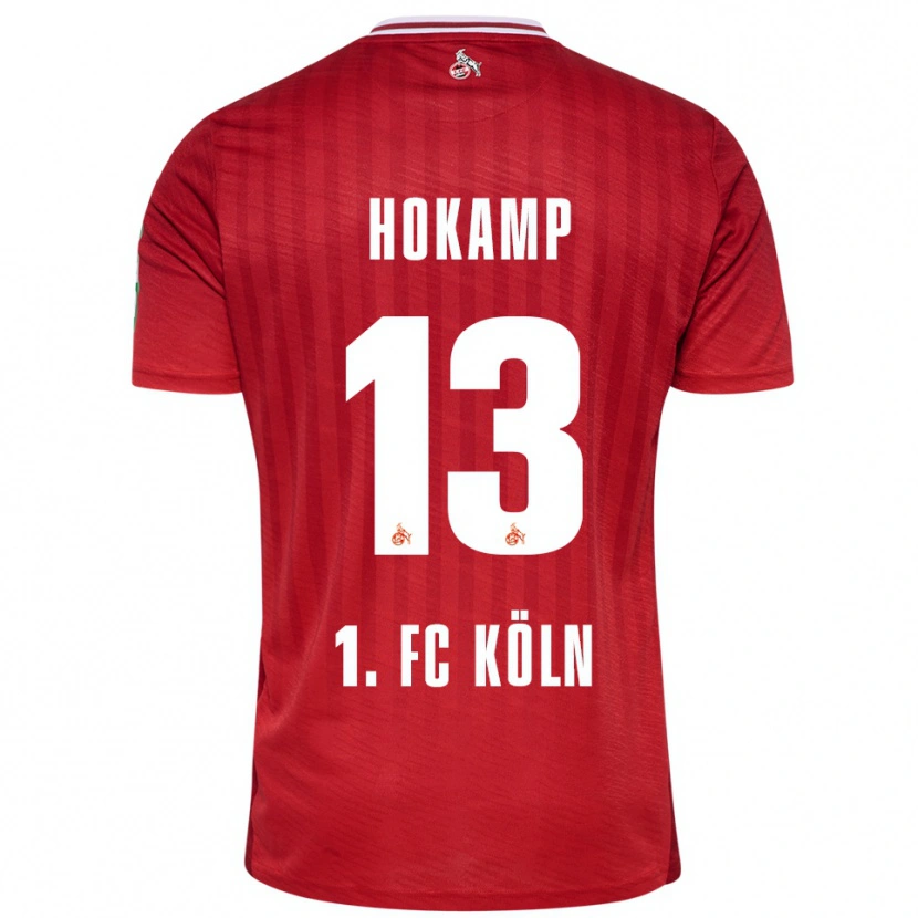Danxen Enfant Maillot Merle Hokamp #13 Rouge Blanc Tenues Extérieur 2025/26 T-Shirt