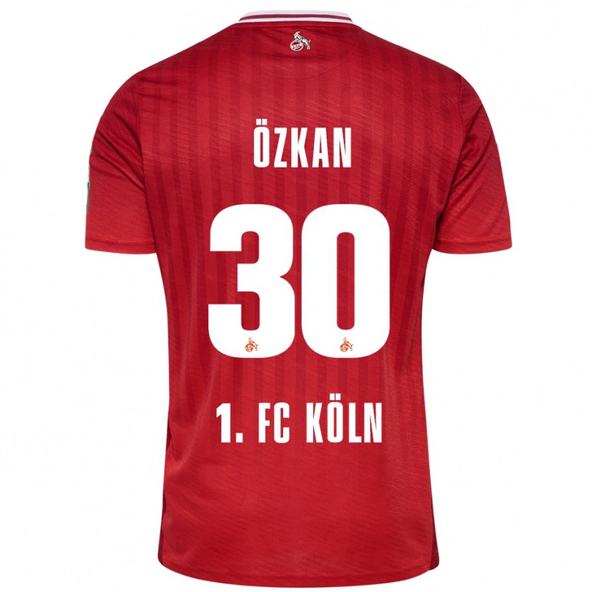 Danxen Enfant Maillot Mikail Özkan #30 Rouge Blanc Tenues Extérieur 2025/26 T-Shirt