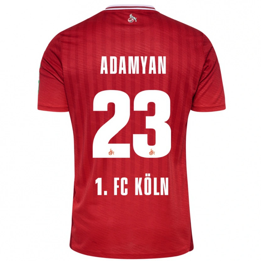 Danxen Enfant Maillot Sargis Adamyan #23 Rouge Blanc Tenues Extérieur 2025/26 T-Shirt