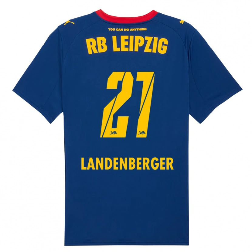 Danxen Enfant Maillot Julia Landenberger #21 Marine Rouge Tenues Extérieur 2025/26 T-Shirt