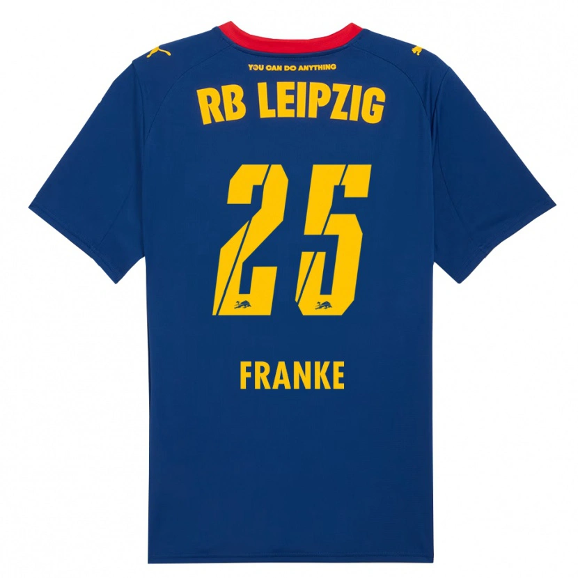 Danxen Enfant Maillot Lenny Franke #25 Marine Rouge Tenues Extérieur 2025/26 T-Shirt