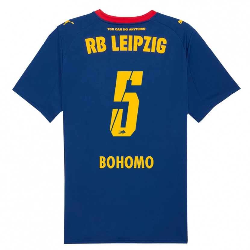 Danxen Enfant Maillot Allan Bohomo #5 Marine Rouge Tenues Extérieur 2025/26 T-Shirt