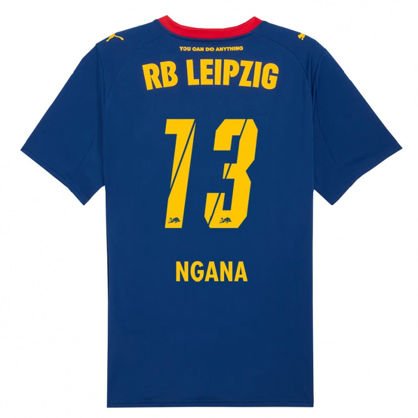 Danxen Enfant Maillot Warren Ngana #13 Marine Rouge Tenues Extérieur 2025/26 T-Shirt