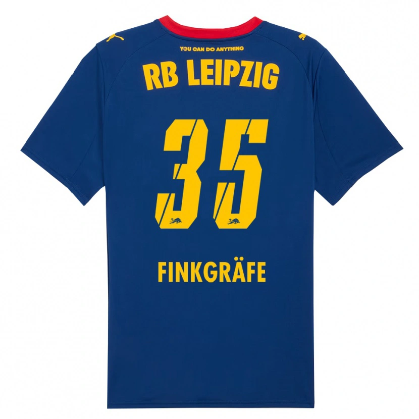 Danxen Enfant Maillot Max Finkgräfe #35 Marine Rouge Tenues Extérieur 2025/26 T-Shirt
