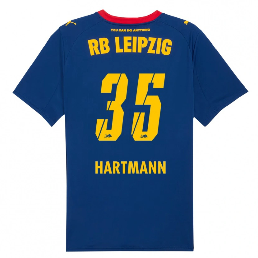 Danxen Enfant Maillot Fabrice Hartmann #35 Marine Rouge Tenues Extérieur 2025/26 T-Shirt