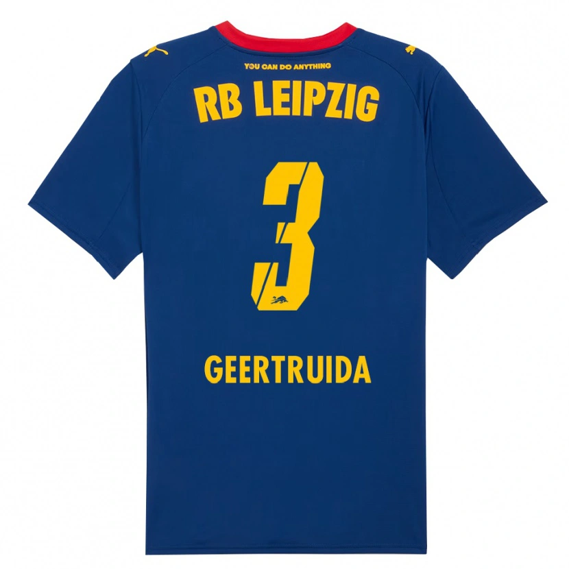 Danxen Enfant Maillot Lutsharel Geertruida #3 Marine Rouge Tenues Extérieur 2025/26 T-Shirt