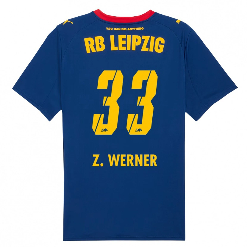 Danxen Enfant Maillot Zoé Werner #33 Marine Rouge Tenues Extérieur 2025/26 T-Shirt