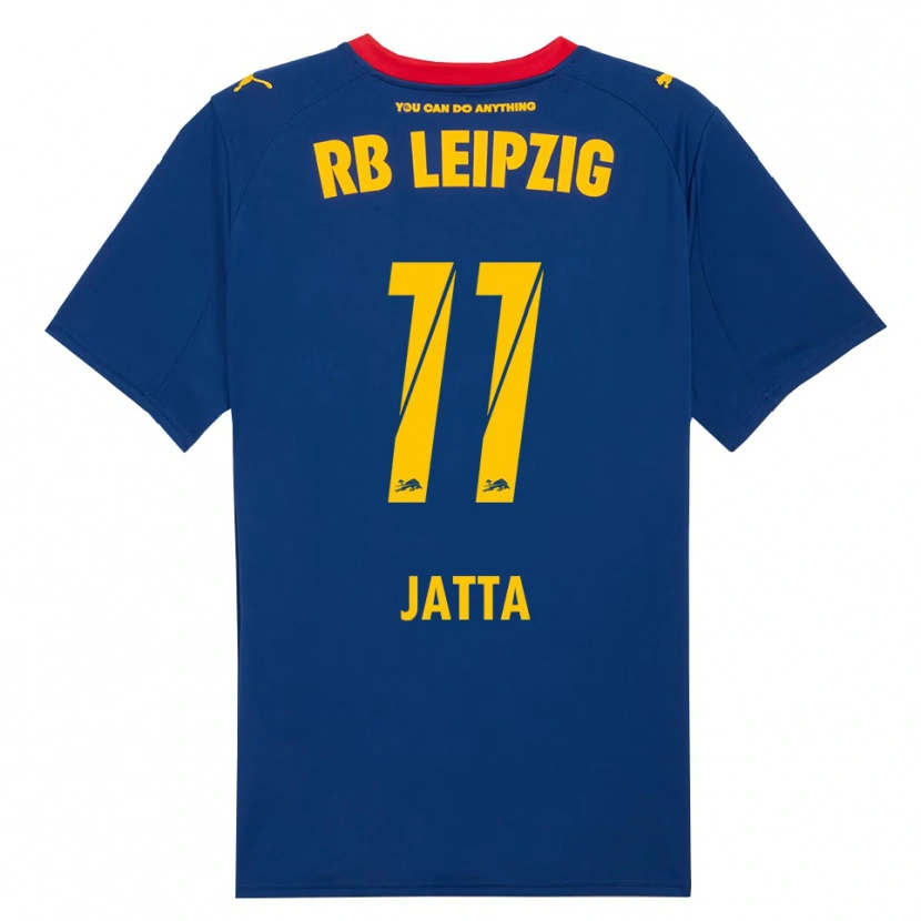 Danxen Enfant Maillot Nuha Jatta #11 Marine Rouge Tenues Extérieur 2025/26 T-Shirt