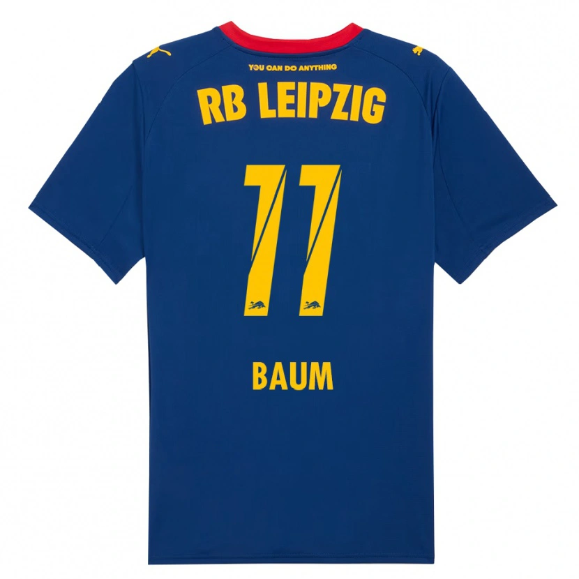 Danxen Enfant Maillot Lisa Baum #11 Marine Rouge Tenues Extérieur 2025/26 T-Shirt