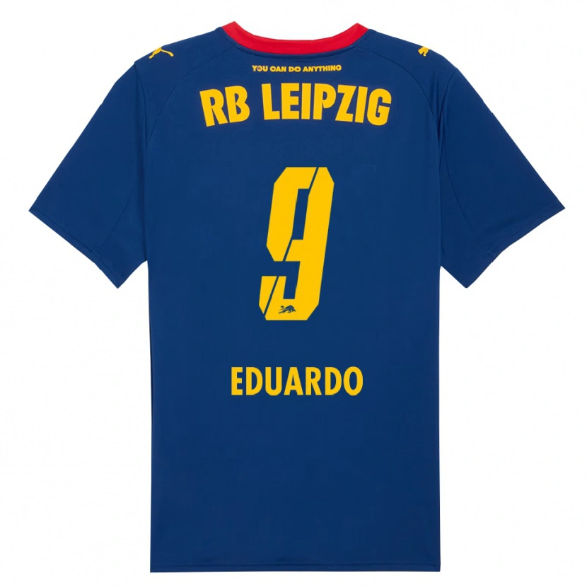 Danxen Enfant Maillot Yannick Eduardo #9 Marine Rouge Tenues Extérieur 2025/26 T-Shirt