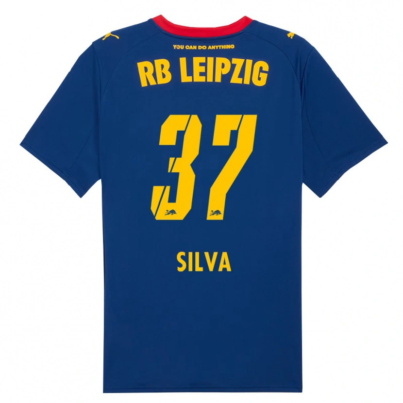 Danxen Enfant Maillot André Silva #37 Marine Rouge Tenues Extérieur 2025/26 T-Shirt