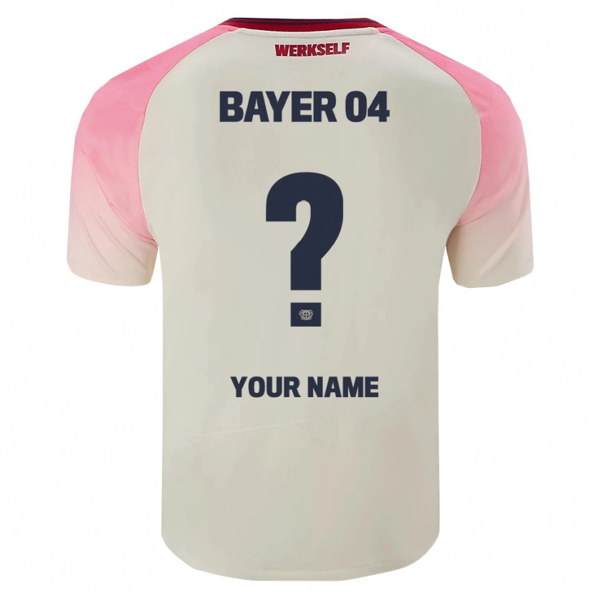 Danxen Enfant Maillot Votre Nom #0 Rose Blanc Cassé Tenues Extérieur 2025/26 T-Shirt