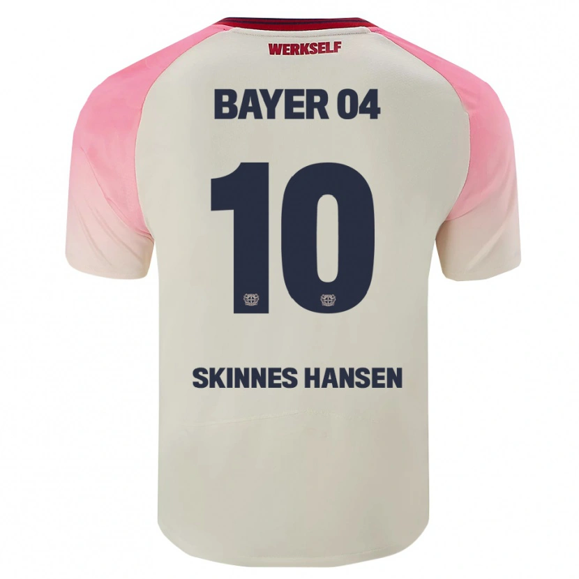 Danxen Enfant Maillot Synne Skinnes Hansen #10 Rose Blanc Cassé Tenues Extérieur 2025/26 T-Shirt