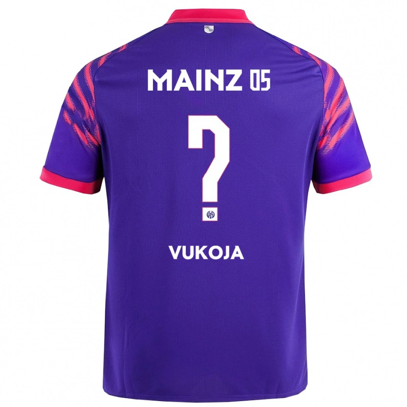 Danxen Enfant Maillot Luka Vukoja #0 Marine Rose Tenues Extérieur 2025/26 T-Shirt