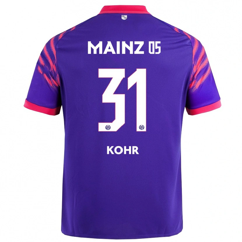 Danxen Enfant Maillot Dominik Kohr #31 Marine Rose Tenues Extérieur 2025/26 T-Shirt