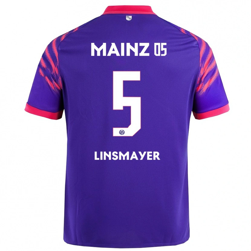 Danxen Enfant Maillot Denis Linsmayer #5 Marine Rose Tenues Extérieur 2025/26 T-Shirt