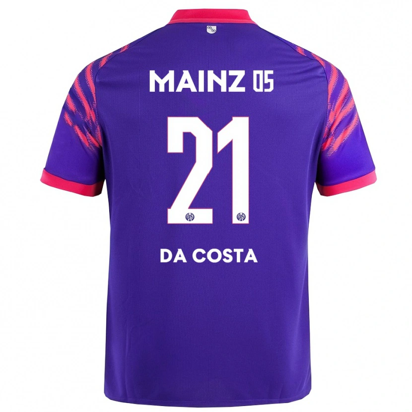 Danxen Enfant Maillot Danny Da Costa #21 Marine Rose Tenues Extérieur 2025/26 T-Shirt