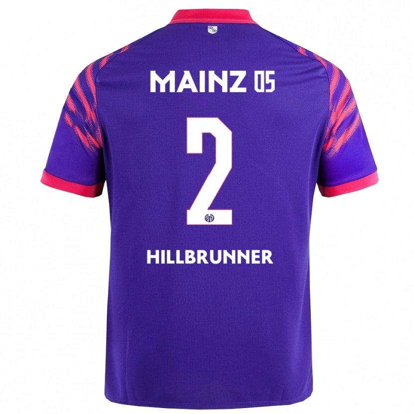 Danxen Enfant Maillot Fynn Hillbrunner #2 Marine Rose Tenues Extérieur 2025/26 T-Shirt