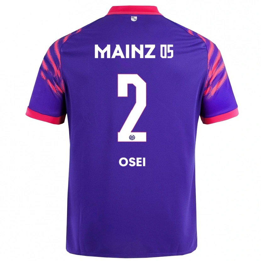 Danxen Enfant Maillot David Osei #2 Marine Rose Tenues Extérieur 2025/26 T-Shirt