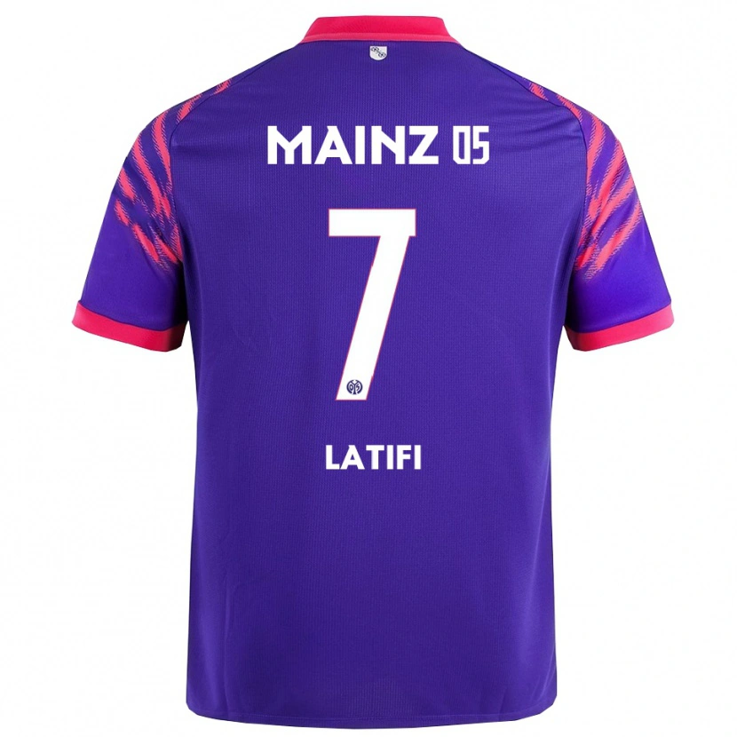 Danxen Enfant Maillot Artan Latifi #7 Marine Rose Tenues Extérieur 2025/26 T-Shirt