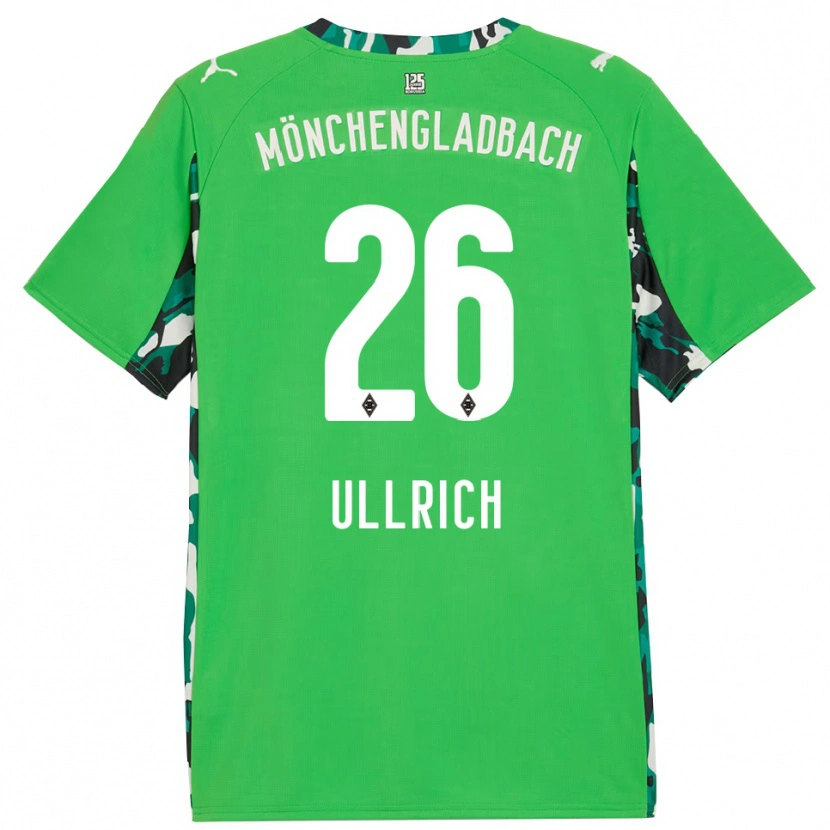 Danxen Enfant Maillot Lukas Ullrich #26 Vert Noir Tenues Extérieur 2025/26 T-Shirt