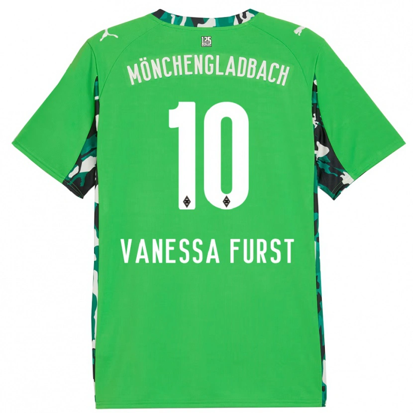 Danxen Enfant Maillot Vanessa Fürst #10 Vert Noir Tenues Extérieur 2025/26 T-Shirt