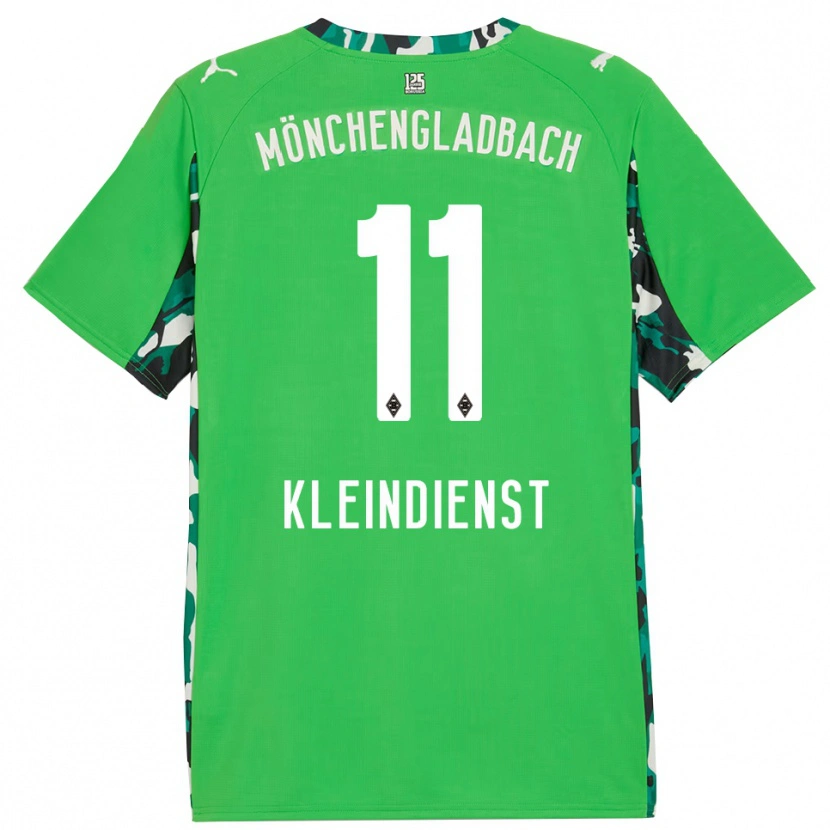 Danxen Enfant Maillot Tim Kleindienst #11 Vert Noir Tenues Extérieur 2025/26 T-Shirt