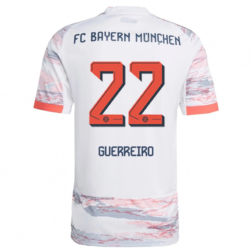Danxen Enfant Maillot Raphaël Guerreiro #22 Blanc Gris Tenues Extérieur 2025/26 T-Shirt