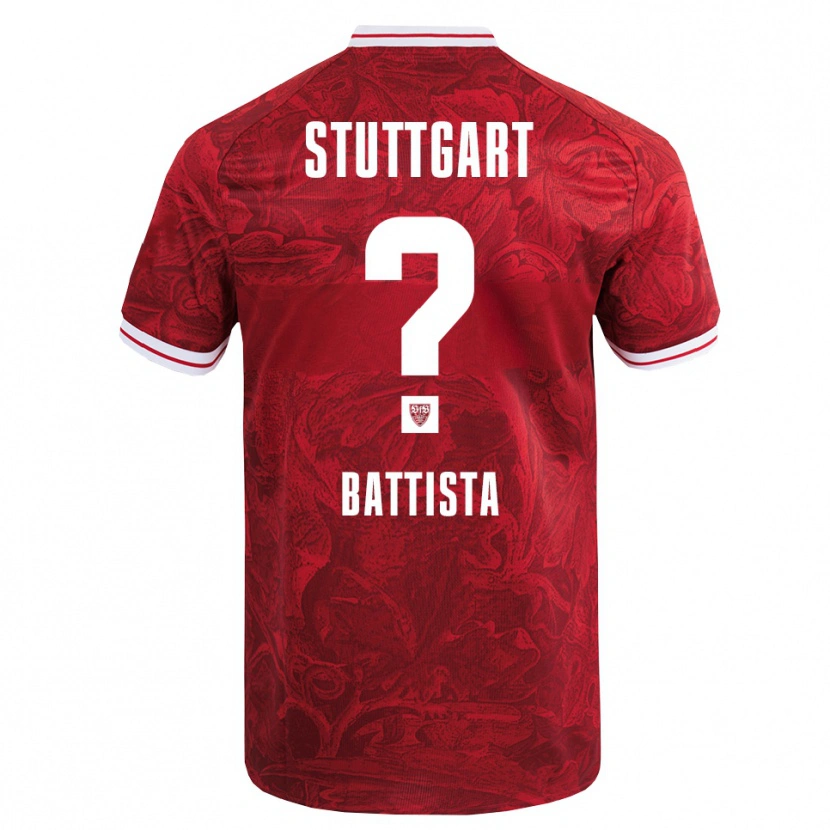 Danxen Enfant Maillot Luca Battista #0 Rouge Noir Tenues Extérieur 2025/26 T-Shirt