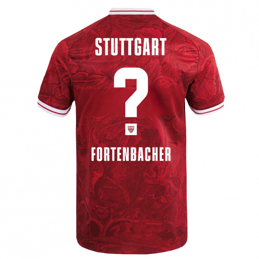 Danxen Enfant Maillot Jannik Fortenbacher #0 Rouge Noir Tenues Extérieur 2025/26 T-Shirt