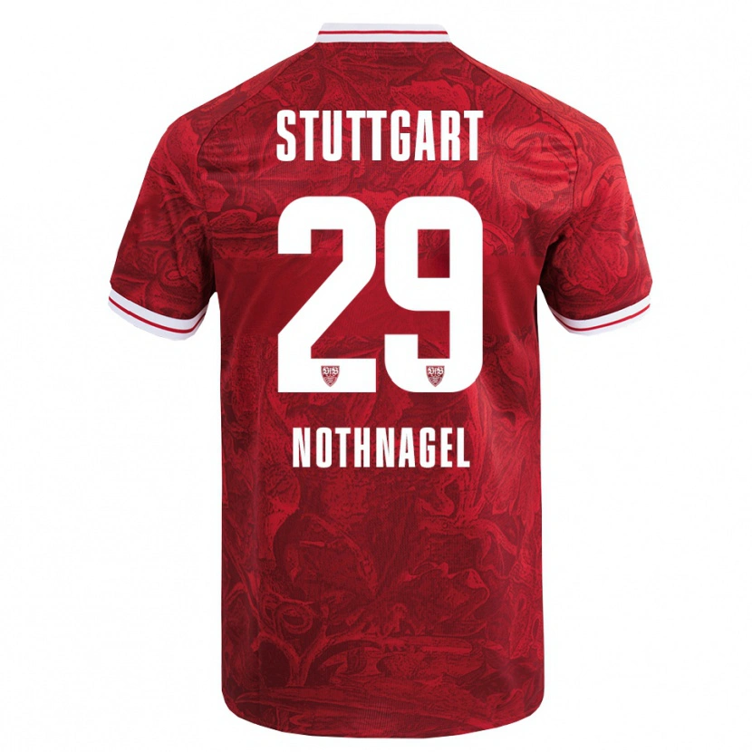 Danxen Enfant Maillot Dominik Nothnagel #29 Rouge Noir Tenues Extérieur 2025/26 T-Shirt