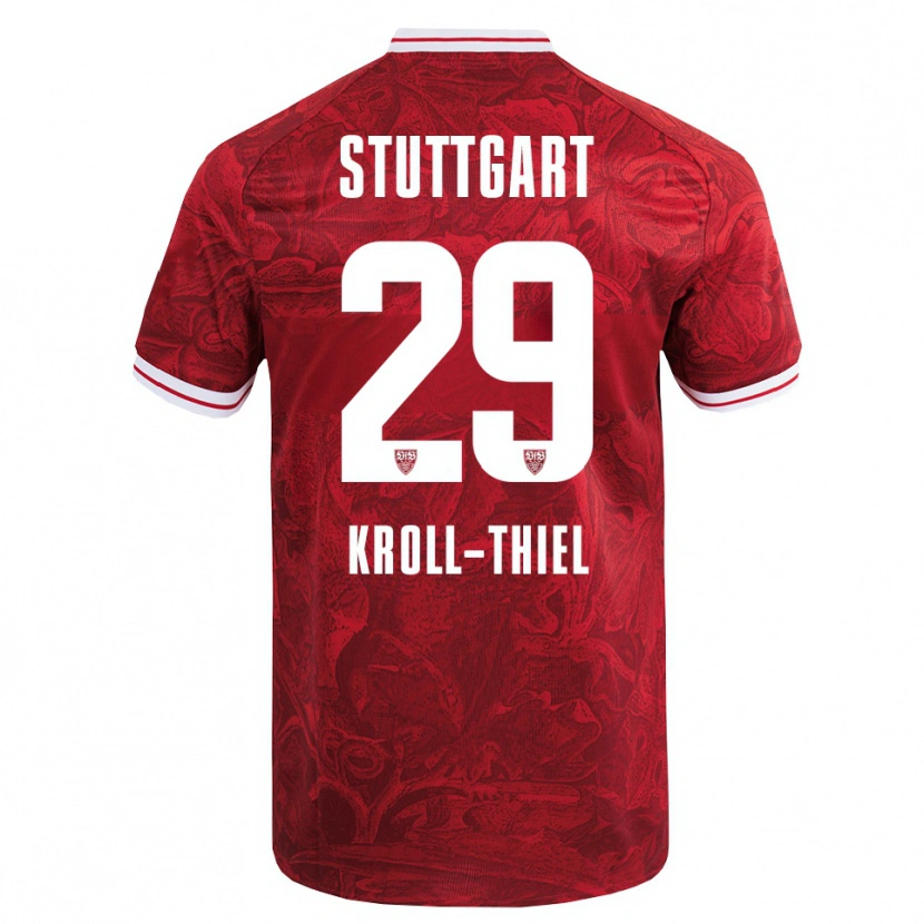 Danxen Enfant Maillot Colin Kroll-Thiel #29 Rouge Noir Tenues Extérieur 2025/26 T-Shirt