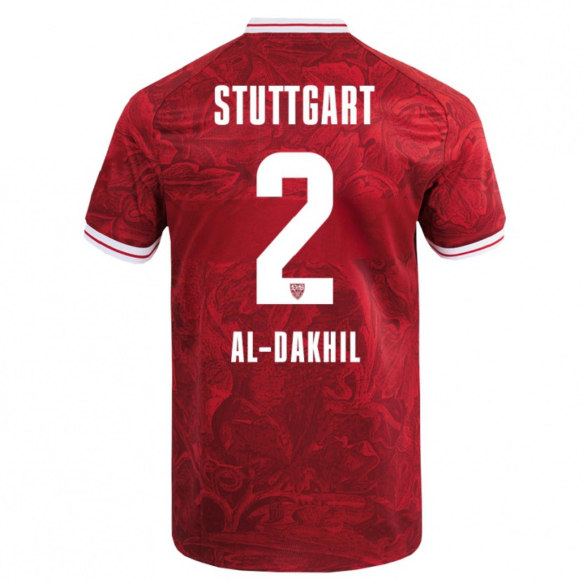 Danxen Enfant Maillot Ameen Al-Dakhil #2 Rouge Noir Tenues Extérieur 2025/26 T-Shirt