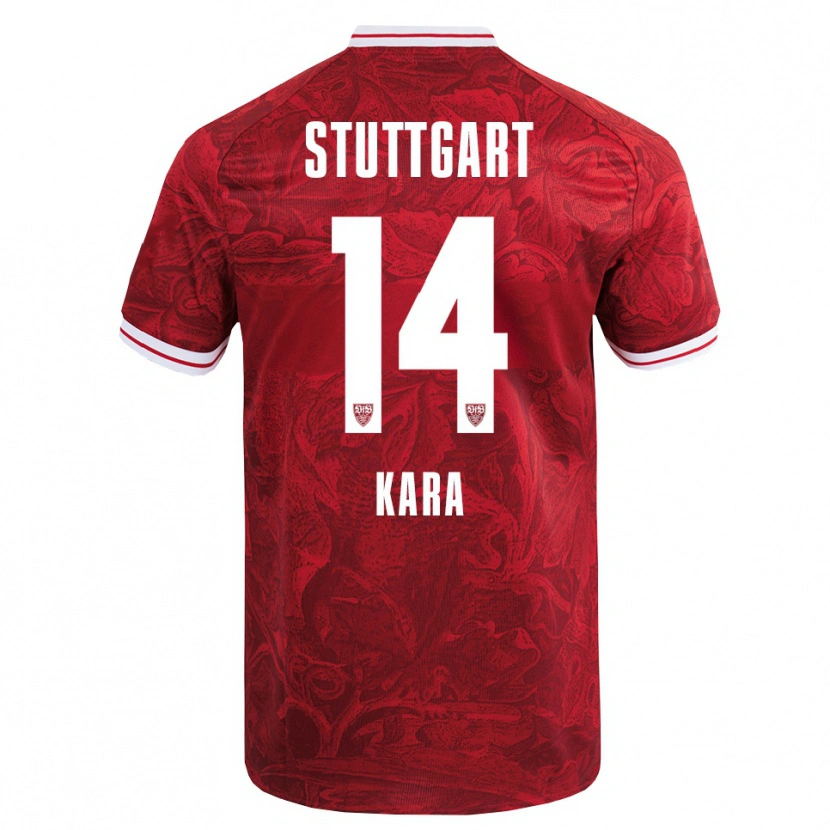 Danxen Enfant Maillot Semih Kara #14 Rouge Noir Tenues Extérieur 2025/26 T-Shirt