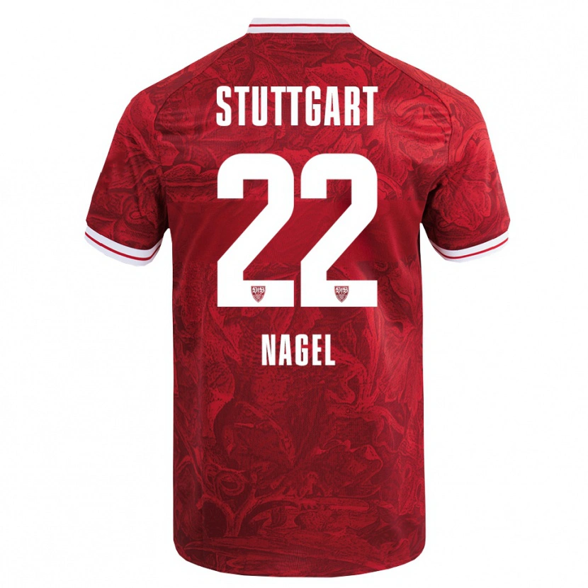 Danxen Enfant Maillot Lucas Nagel #22 Rouge Noir Tenues Extérieur 2025/26 T-Shirt