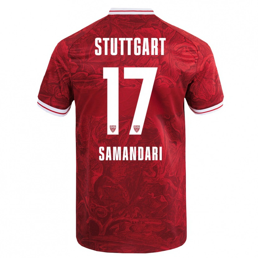 Danxen Enfant Maillot Sohrab Samandari #17 Rouge Noir Tenues Extérieur 2025/26 T-Shirt