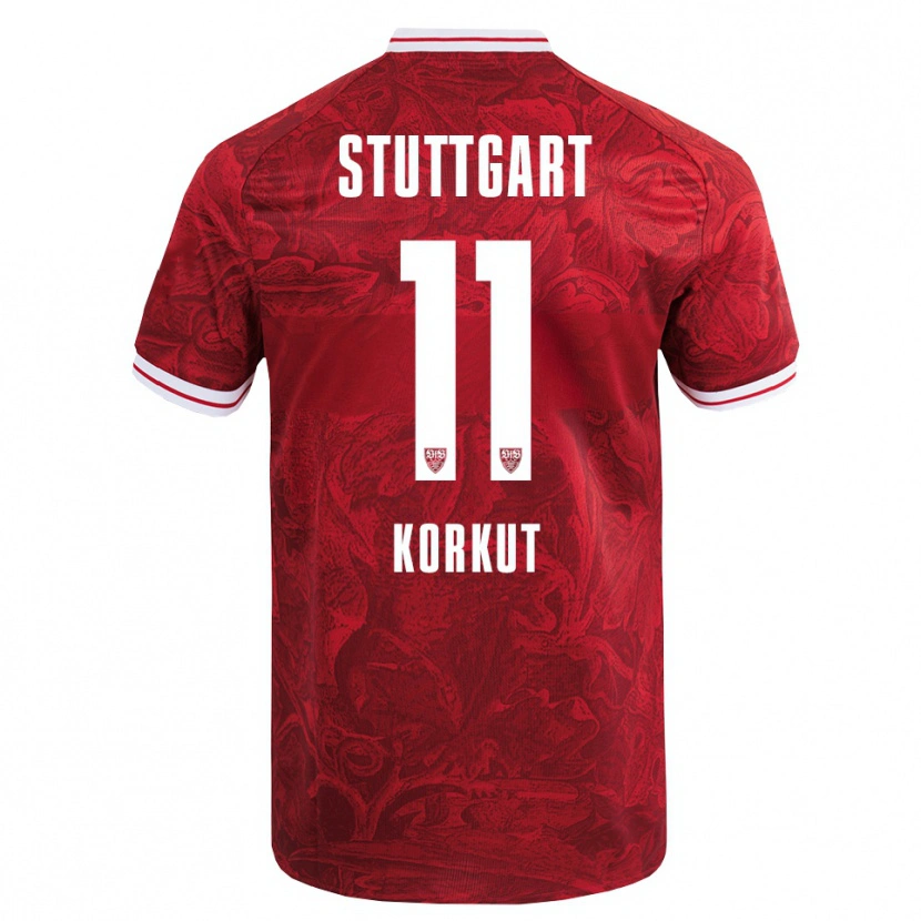 Danxen Enfant Maillot Efe Korkut #11 Rouge Noir Tenues Extérieur 2025/26 T-Shirt