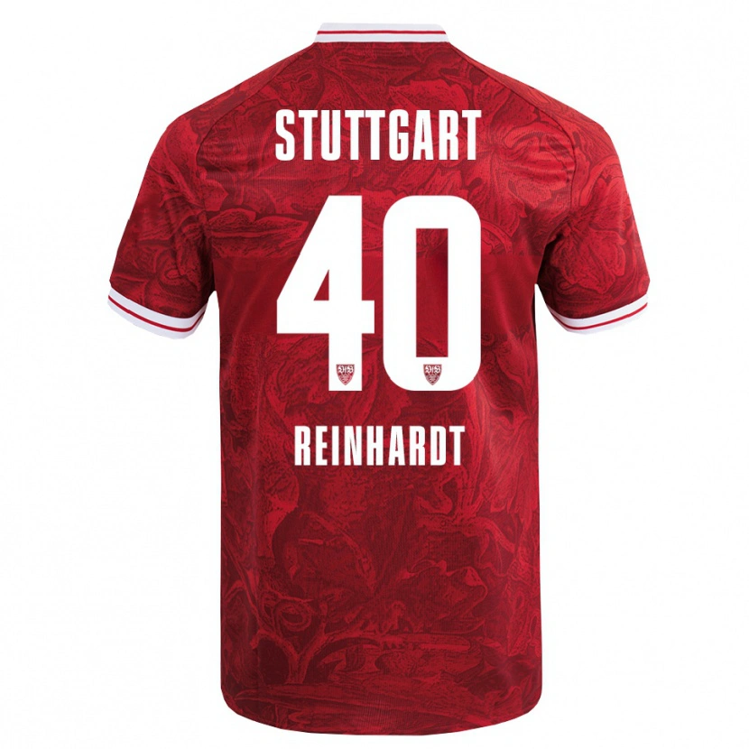 Danxen Enfant Maillot Peter Reinhardt #40 Rouge Noir Tenues Extérieur 2025/26 T-Shirt