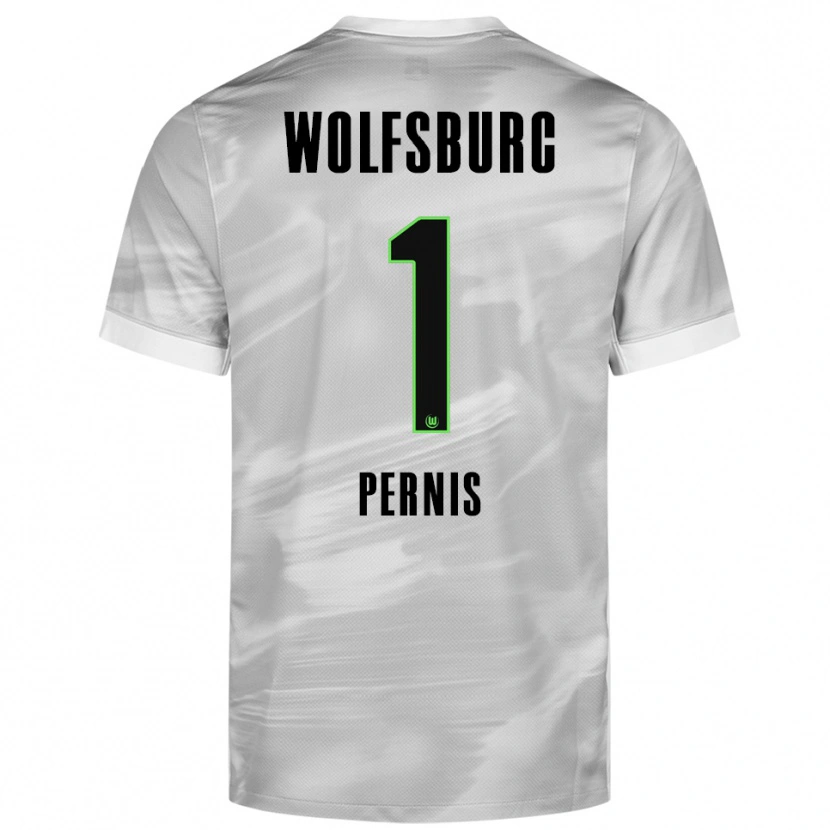 Danxen Enfant Maillot Dusan Pernis #1 Gris Blanc Tenues Extérieur 2025/26 T-Shirt