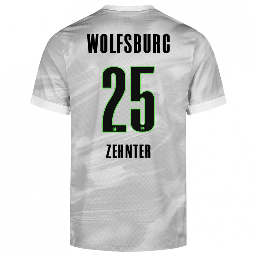 Danxen Enfant Maillot Aaron Zehnter #25 Gris Blanc Tenues Extérieur 2025/26 T-Shirt