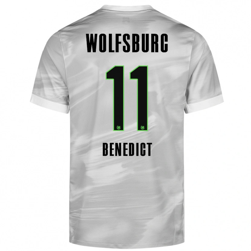Danxen Enfant Maillot Trevor Benedict #11 Gris Blanc Tenues Extérieur 2025/26 T-Shirt