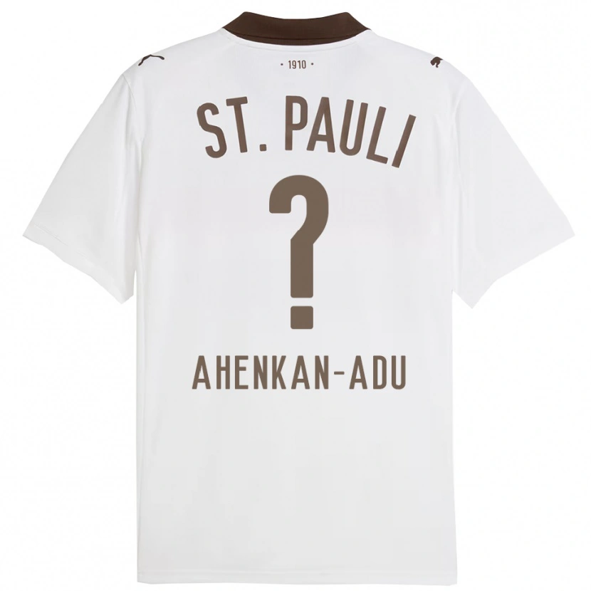 Danxen Enfant Maillot Calvin Ahenkan-Adu #0 Blanc Rouge Tenues Extérieur 2025/26 T-Shirt