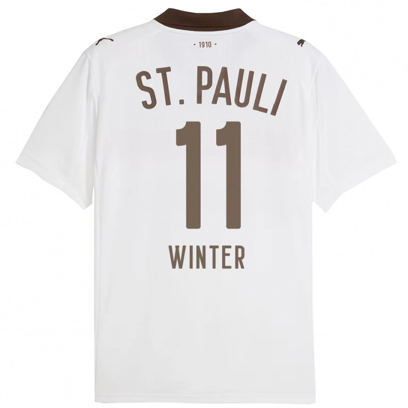Danxen Enfant Maillot Bennet Winter #11 Blanc Rouge Tenues Extérieur 2025/26 T-Shirt